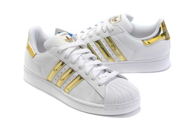 superstar adidas or et blanc